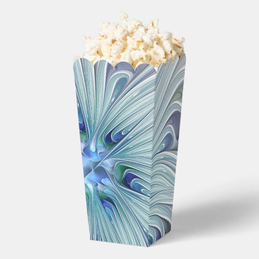 Bloemige schoonheid abstract moderne blauwe pastel bedankdoosjes (Popped)