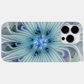 Bloemige schoonheid Abstract moderne blauwe pastel Case-Mate iPhone Case (Achterkant (horizontaal))