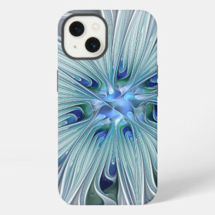 Bloemige schoonheid Abstract moderne blauwe pastel iPhone 13 Hoesje