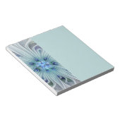 Bloemige schoonheid Abstract moderne blauwe pastel Notitieblok (Schuin)