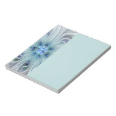Bloemige schoonheid Abstract moderne blauwe pastel Notitieblok (Linkerzijde)
