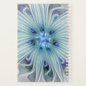 Bloemige schoonheid Abstract moderne blauwe pastel Planner (Achterkant)