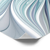 Bloemige schoonheid Abstract moderne blauwe pastel Poster (Hoek)