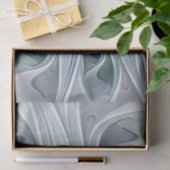 Bloemige schoonheid Abstract moderne blauwe pastel Tissuepapier (Geschenk)