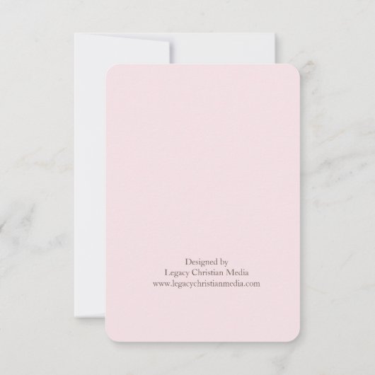 Bloemige sering en rozen notitiekaart met envelop (Achterkant)