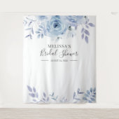 Bloemige seringen bruidsshower fotocabine achtergr wandkleed (Voorkant)
