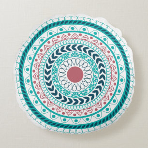 Bloemige sierlijke Mandala Geometrische Ronde Kuss Rond Kussen