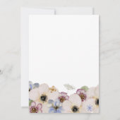 Bloemige Simpele Boho Bruiloft Kaart (Achterkant)