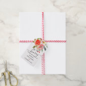 Bloemige Sip Sip Hoera Bruiloft Favor Cadeaulabel (Met Touw)