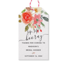 Bloemige Sip Sip Hoera Favor Bruiloft Feest