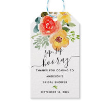 Bloemige 'Sip Sip Hooray' Favor Bruiloft Feest