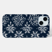 Bloemige Sneeuwvlokken Patroon Case-Mate iPhone Case (Achterkant (horizontaal))