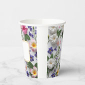 Bloemige speciale gelegenheid aanpasbaar  papieren bekers (Links)