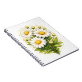 Bloemige spiraalnotitieboek met madeliefjes notitieboek (Rechterzijde)