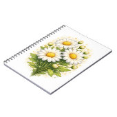 Bloemige spiraalnotitieboek met madeliefjes notitieboek (Linkerzijde)