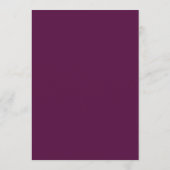 Bloemige sprankelende amethist bruiloft diner menu (Achterkant)