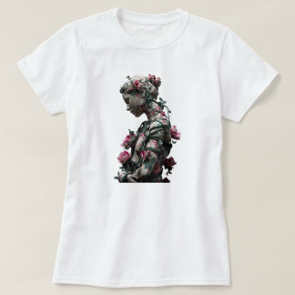 Bloemige Stenen Godin T-Shirt