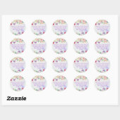 , bloemige Stickers, gepersonaliseerd elke gelegen Ronde Sticker (Vel)