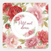 Bloemige stickers Klein lief briefje (Voorkant)