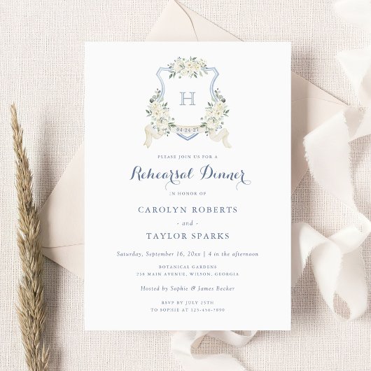 Bloemige Stof Blauw Kuif Oefen Diner Bruiloft Kaart