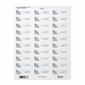 Bloemige Stof Blauw Retouradres Etiket (Full Sheet)