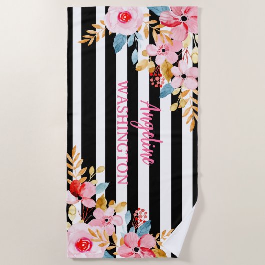 bloemige strandlaken (Voorkant)