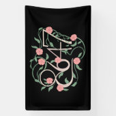 Bloemige Subtiele Anti Trump 8647 86 47 Boho Spandoek (Verticaal)