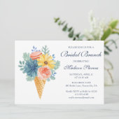 Bloemige Succulente Macaron | Bruidsbrunch Kaart (Staand voorkant)