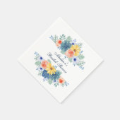 Bloemige Succulente Macaron Bruidsdouche Servet (Hoek)
