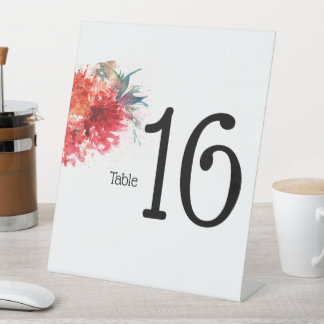 Bloemige Tafelkaarten voor Trouwfeest - Acryl Reclamebord Met Voetstuk