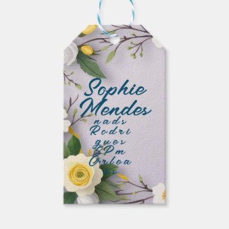 bloemige tak cadeaukaart cadeaulabel