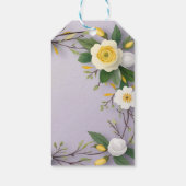bloemige tak cadeaukaart cadeaulabel (Achterkant)