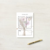 Bloemige takenlijst post-it® notes (Op bureau)