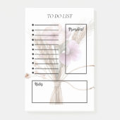 Bloemige takenlijst post-it® notes (Voorkant)