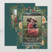 Bloemige takken 2 Foto Feestdagenkaart (Voorkant / Achterkant)