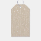 Bloemige Taupe Baby Shower Bedankbrief Gift Tag Cadeaulabel (Achterkant)