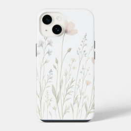 Bloemige telefoonhoes in botanische stijl voor de iPhone 14 hoesje