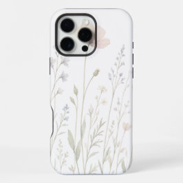 Bloemige telefoonhoes in botanische stijl voor de iPhone 16 pro max hoesje