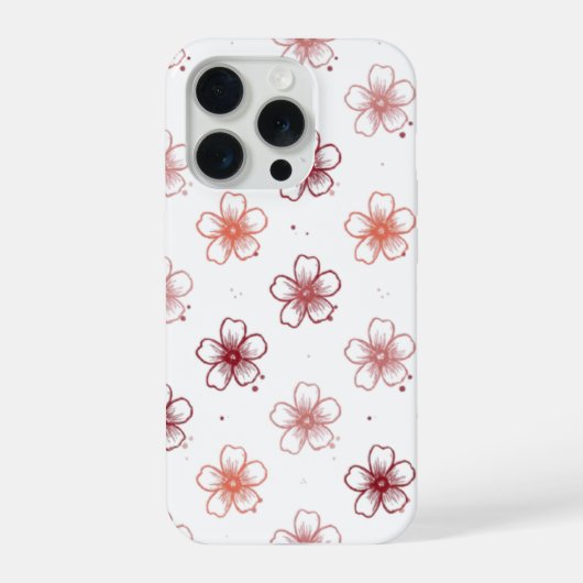 bloemige telefoonhoes iPhone hoesje (Achterkant)