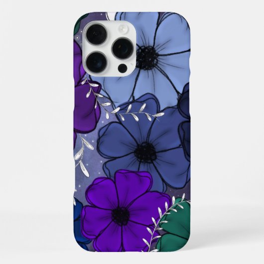 Bloemige telefoonhoes iPhone hoesje (Achterkant)