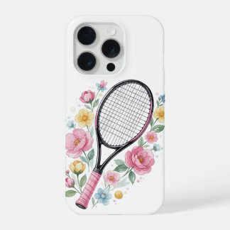 Bloemige Tennis Telefoonhoesje Vrouwelijk Esthetis iPhone 15 Pro Case