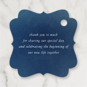 Bloemige Terracotta Navyblauwe Boho Trouw Dank Je Bedankjes Labels (Achterkant)