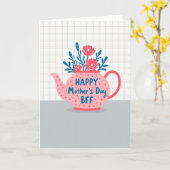 Bloemige Thee Moederdag Bff Kaart (Gele Bloem)