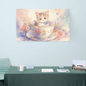 Bloemige Theekom Kitten Spandoek (Beurs)