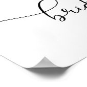 Bloemige theeparty bruiloftsshower welkomstbord poster (Hoek)