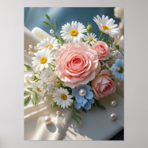 Bloemige tijdloze elegantie ontmoet gefluisterde r poster