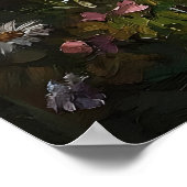 Bloemige Toiletpapierrolprint, Dark Academia Poster (Hoek)