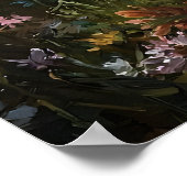 Bloemige Toiletpapierrolprint, Dark Academia Poster (Hoek)