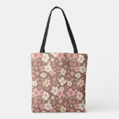 Bloemige Tote Tas - Over de Schouder (Achterkant)