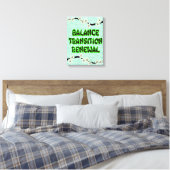 bloemige trillingen canvas afdruk (Insitu (Slaapkamer))